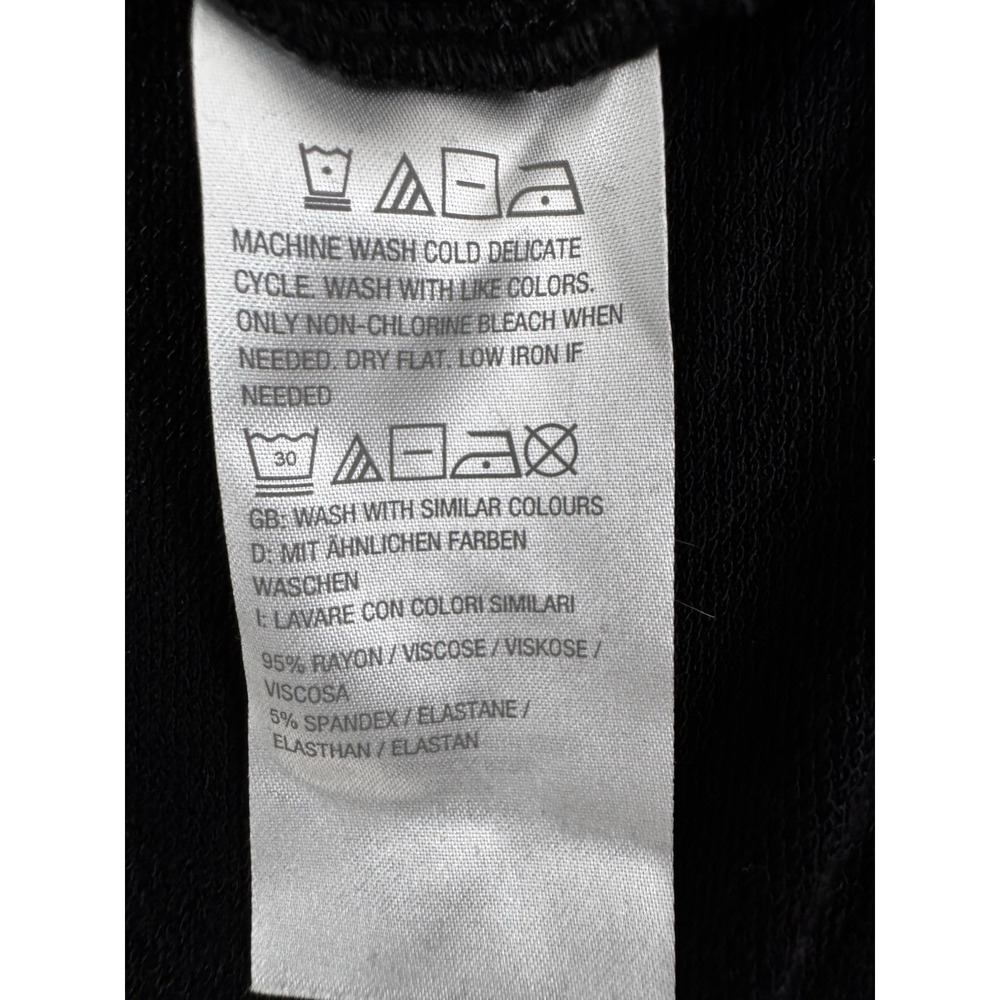 Susan Graver Weekend Black Flowy Open Front Cardigan Topper Pockets Size XL - Picture 11 of 12